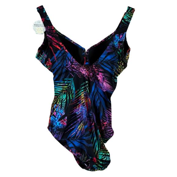 Miraclesuit NWT Tropicat Revele One Piece Swimsuit Multicolor Size 14 Underwire - Picture 3 of 14